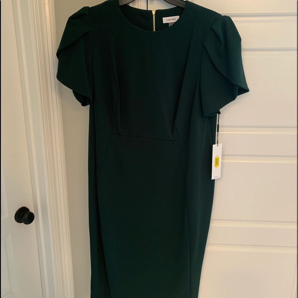 Short sleeve forest green dress, never worn. Very flattering!